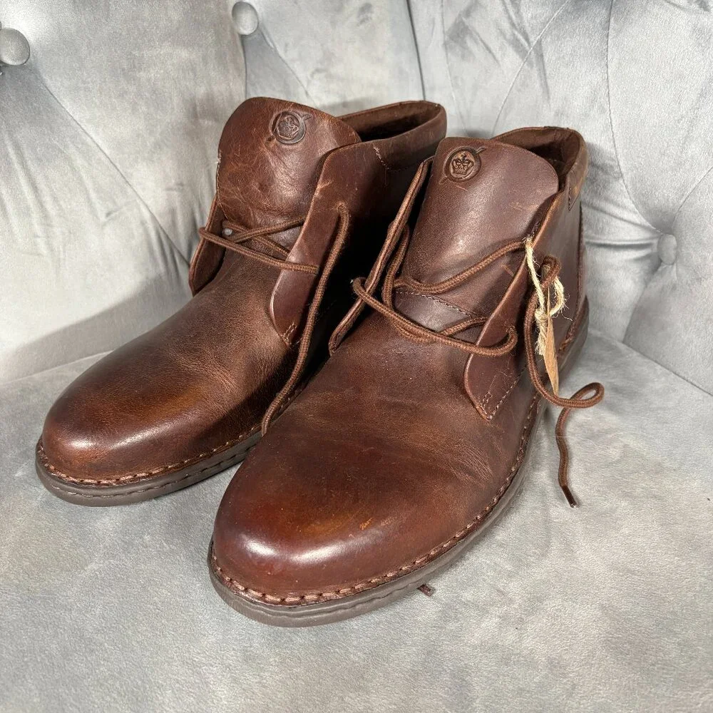 Børn Leather Chukka Boots Brown Soft Footbed Casual Comfort‎ – Men’s 11.5M